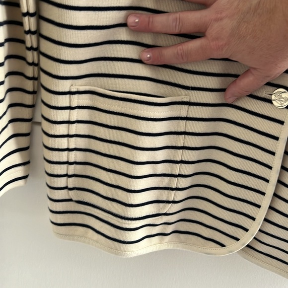 1. Chaps Woman’s Sweater Blazer with 3 functional Metal buttons and lapel. - Picture 5 of 16